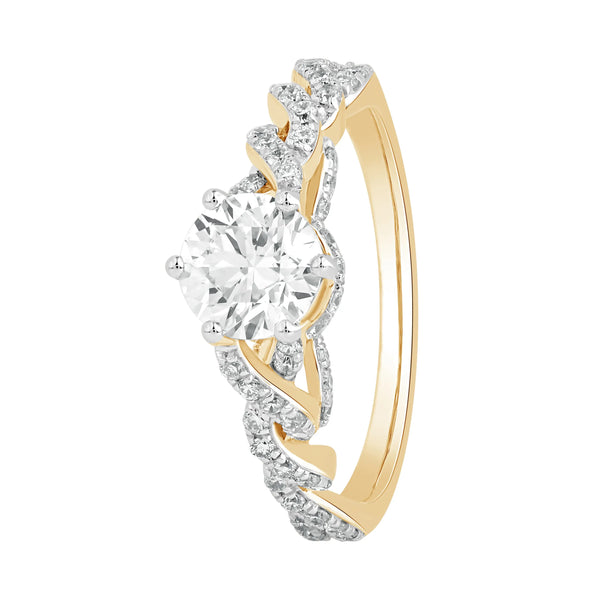Radiant Twist Solitaire Ring