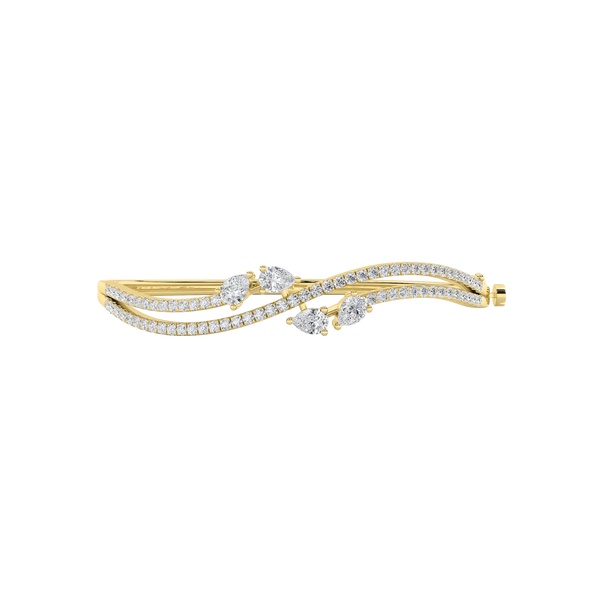Graceful Pear Accent Oval Bangle