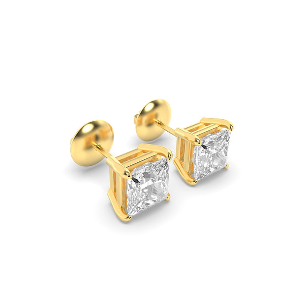 Pristine Princess Stud Earrings 3 Carat