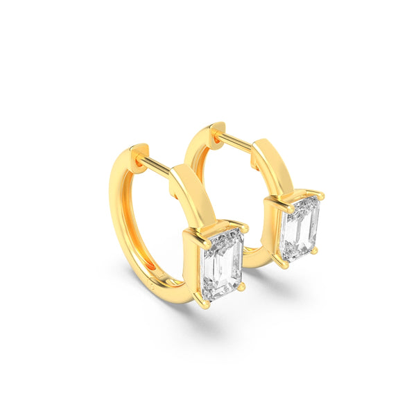 Dainty Diamond Bali Earrings