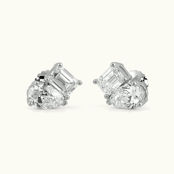 Twice The Shine Stud Earrings