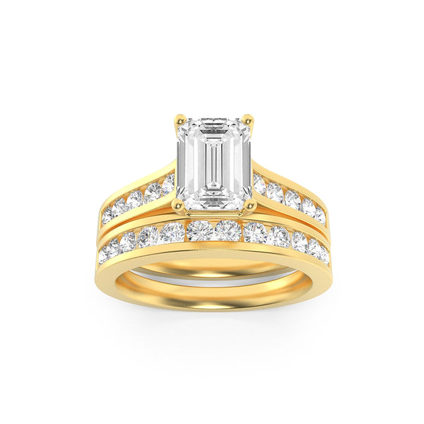 Antique Scroll Bridal Ring Set