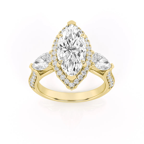 Triad Of Love 3 Stone Ring