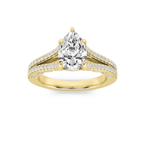 Luminous Pear Solitaire Ring