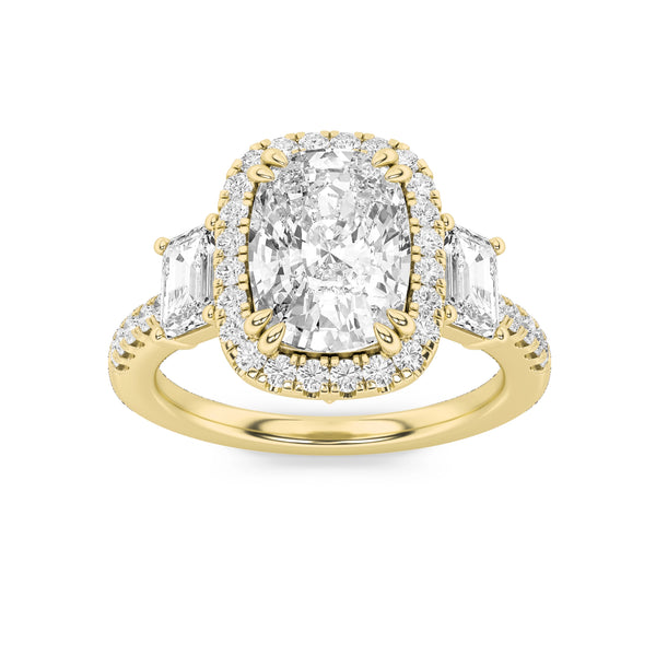Threefold Brilliance 3 Stone Ring