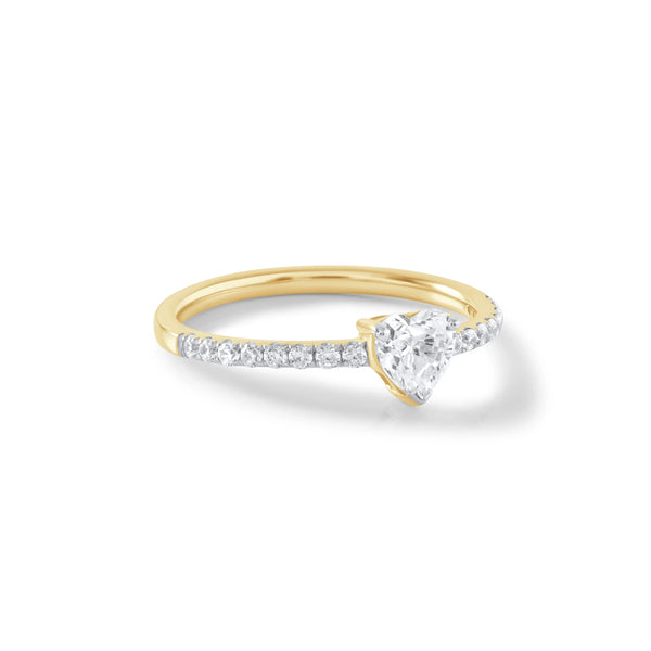 Heart Of Love Solitaire Ring