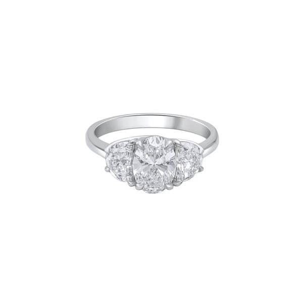 Tri Lumiere Three Stone Ring