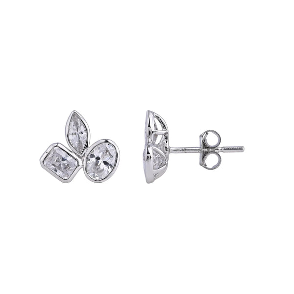 Fancy Trilogy Stud Earrings