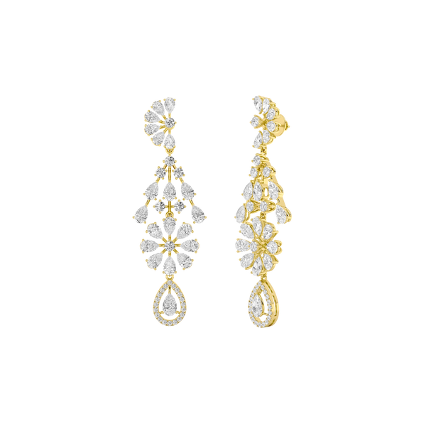 Floral Chandelier Drop Earrings