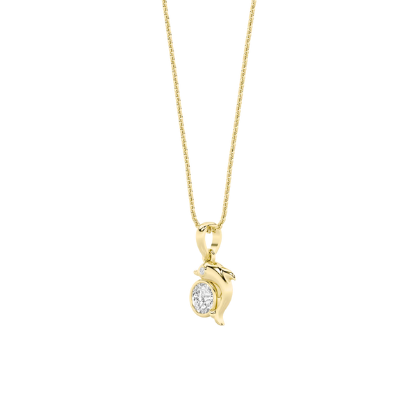 Dolphin Dreams Solitaire Pendant