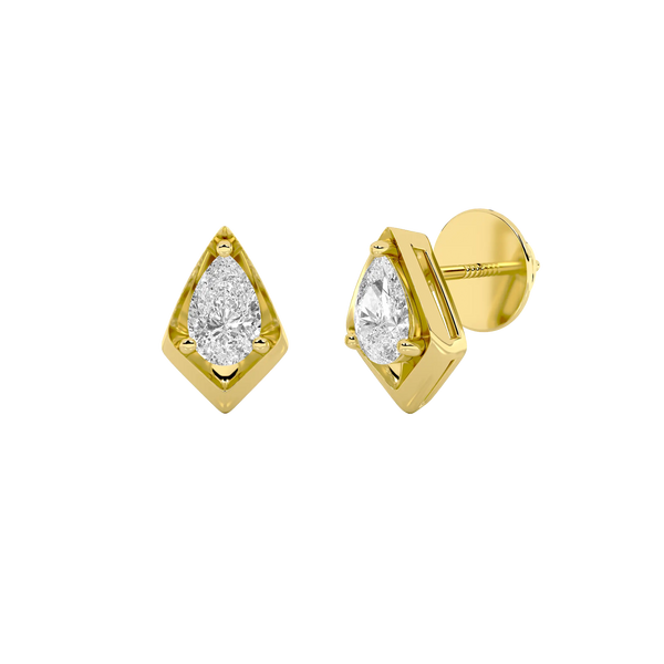 Kite Pear Diamond Stud Earrings