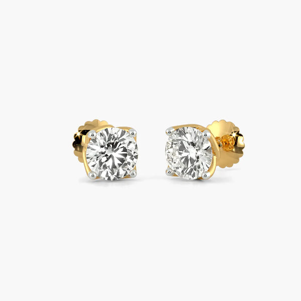 Pure Elegance Solitaire Stud Earrings