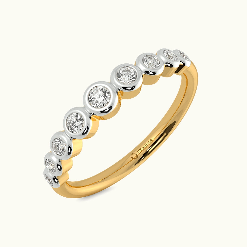 Bezel Cascade Eternity Band Image 1