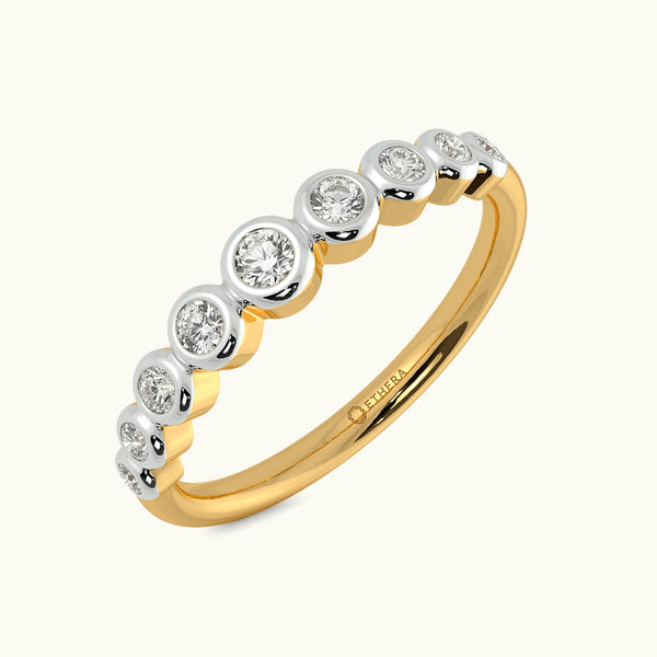 Bezel Cascade Eternity Band Image 1