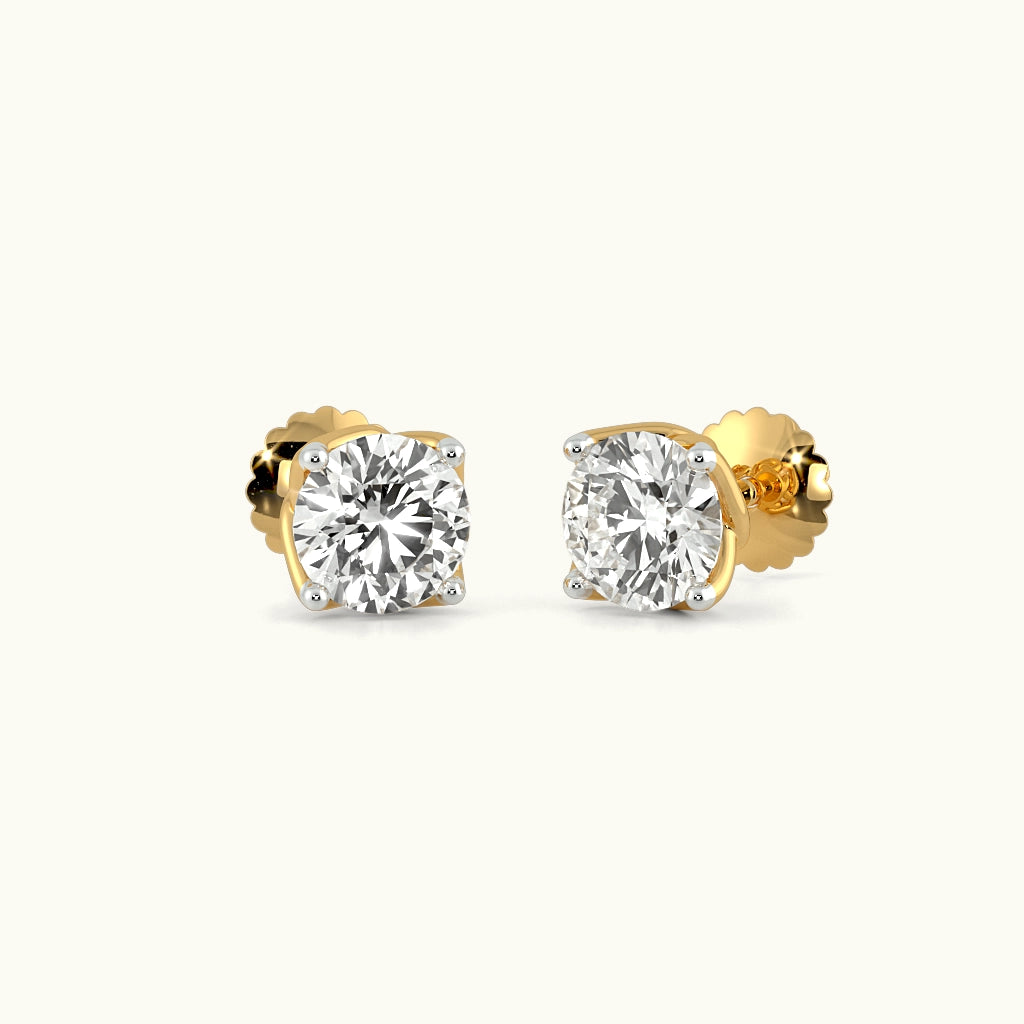 Pure Elegance Solitaire Stud Earrings Image 1