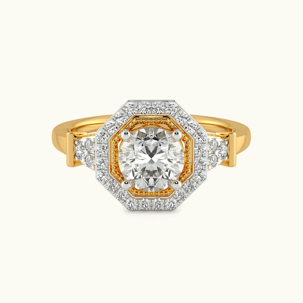 Deco Defined Solitaire Ring Image 5