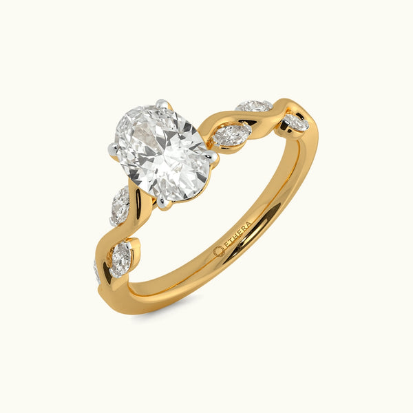 Wild Vine Solitaire Ring Image 1