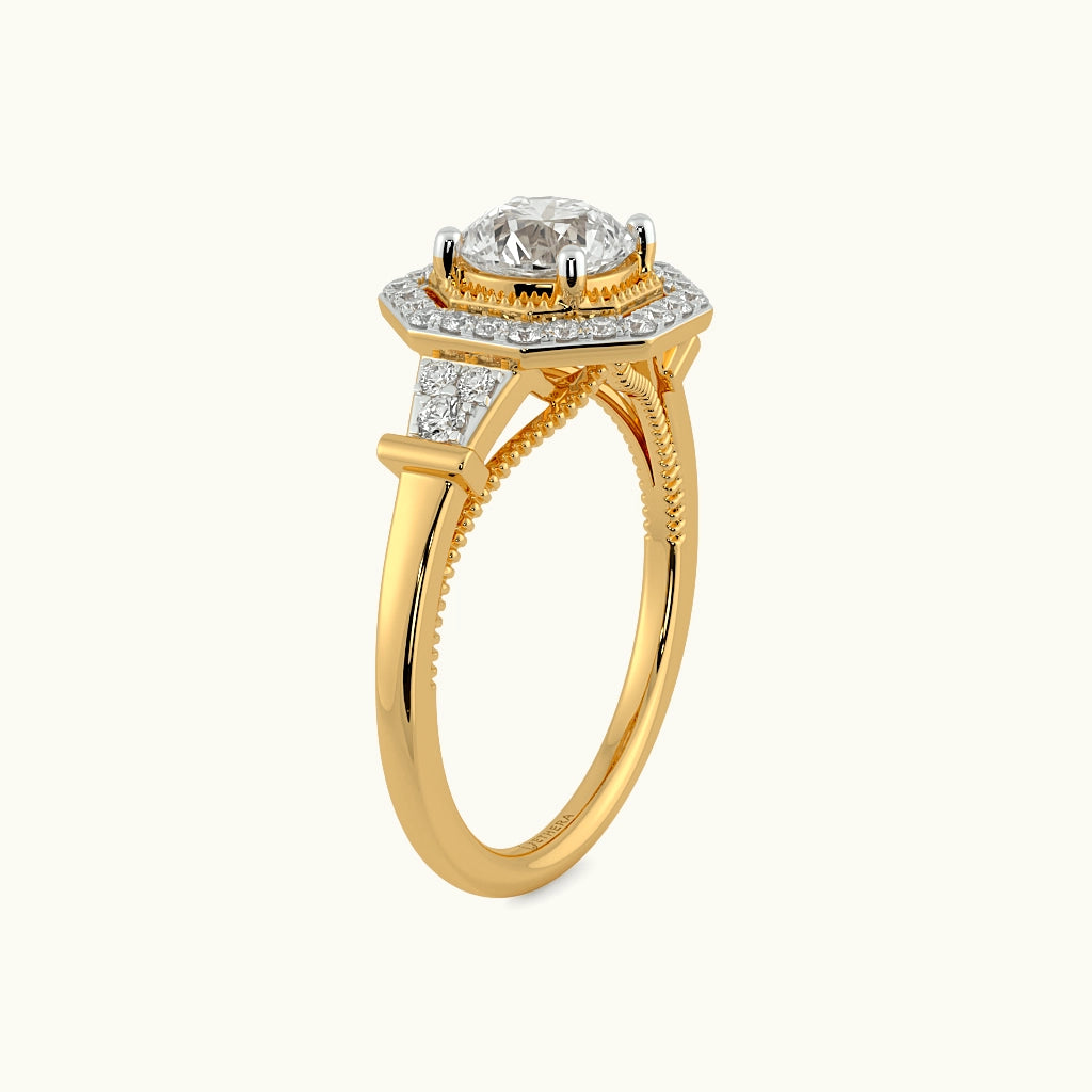 Deco Defined Solitaire Ring Image 6