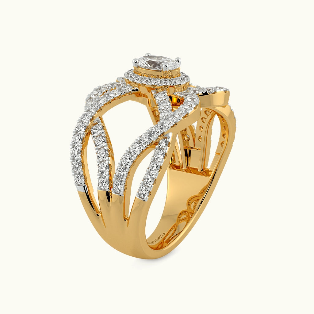 Nouveau Bloom Solitaire Ring Image 6
