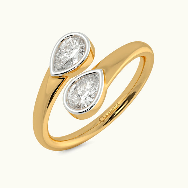 Glimmer Loop  Open Top Toi et Moi Ring