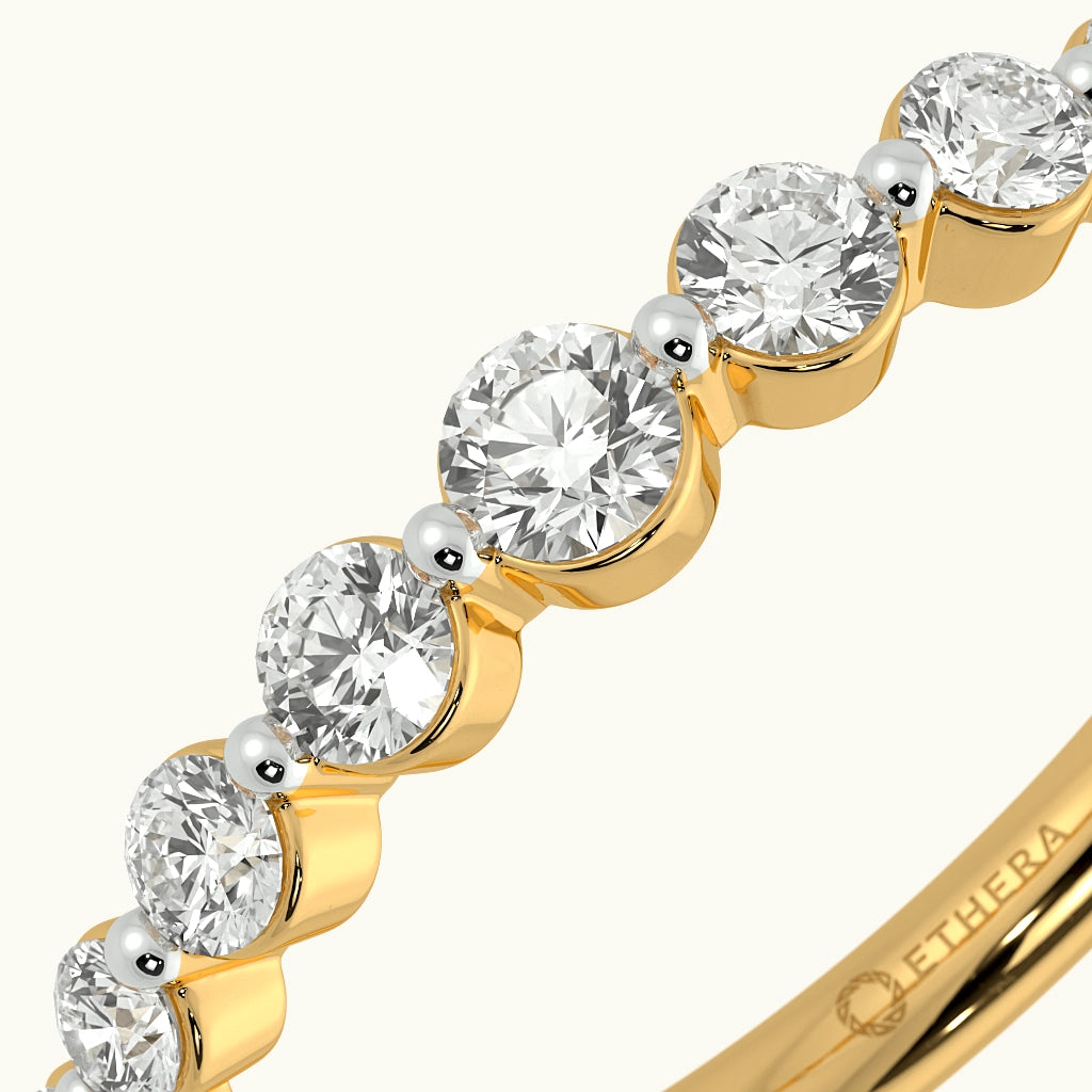 Golden Cascade Eternity Band Image 3