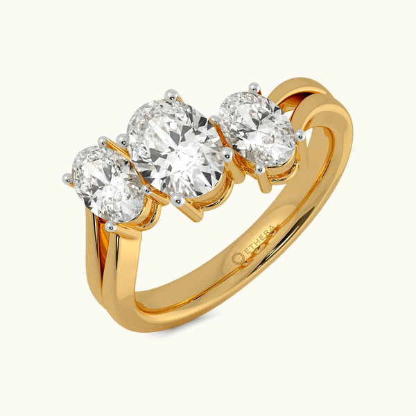 Bond of Three 3-Stone Ring