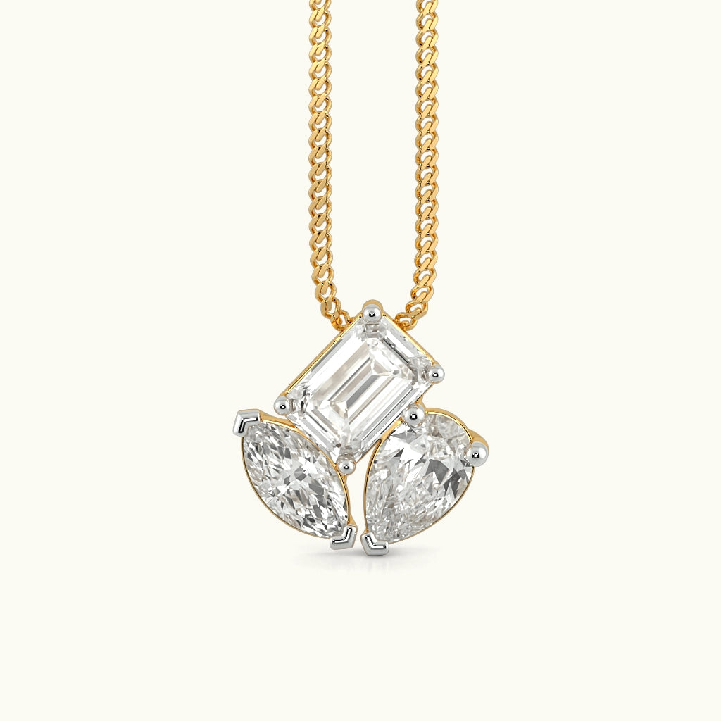Prismatic Trio Three Stone Pendant Image 3