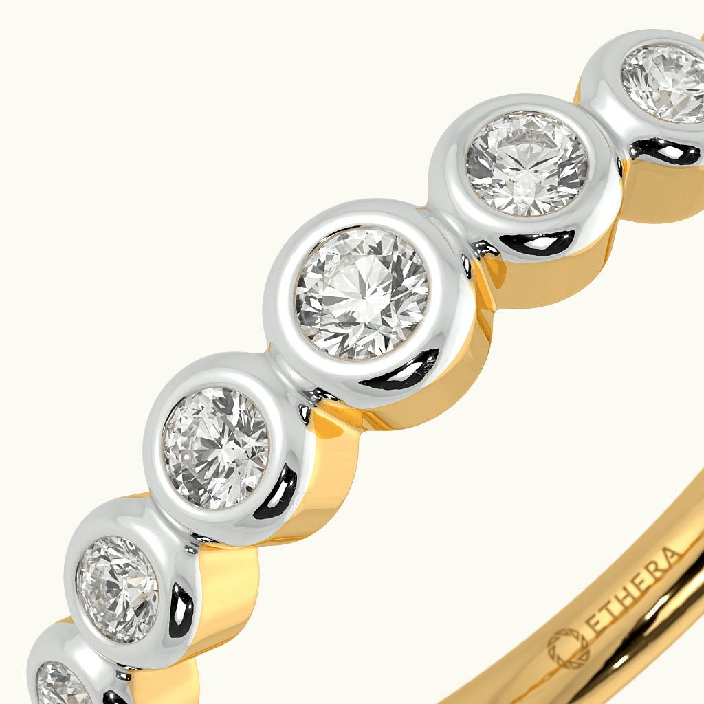 Bezel Cascade Eternity Band Image 3