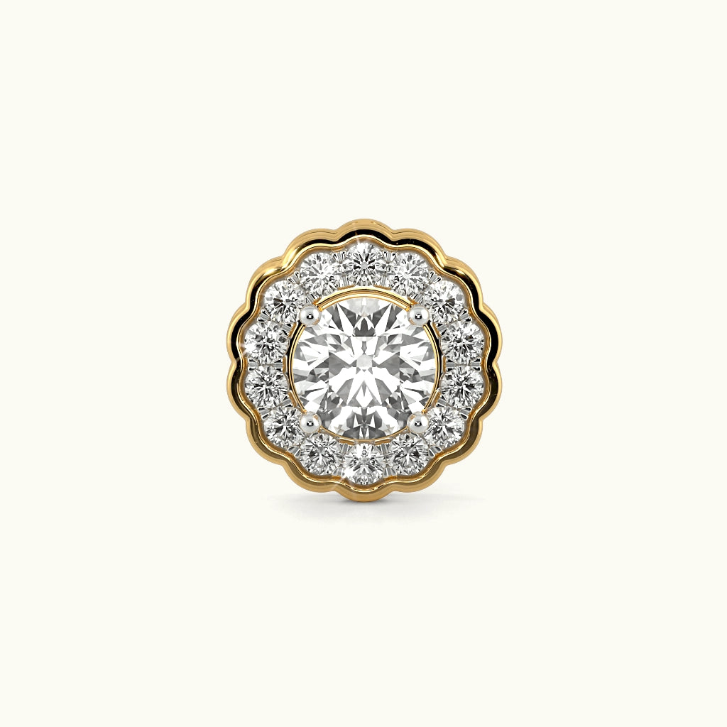 Gleaming Gold Stud Earrings Image 3
