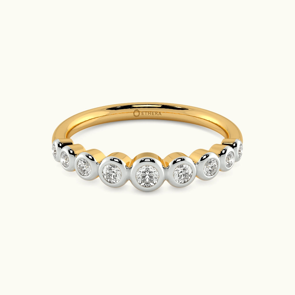 Bezel Cascade Eternity Band Image 4
