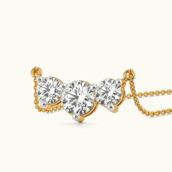Threefold Sparkle Necklet