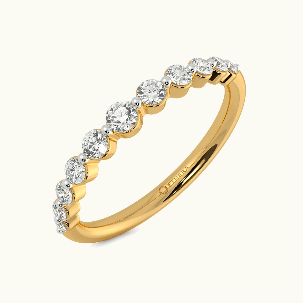 Golden Cascade Eternity Band Image 1