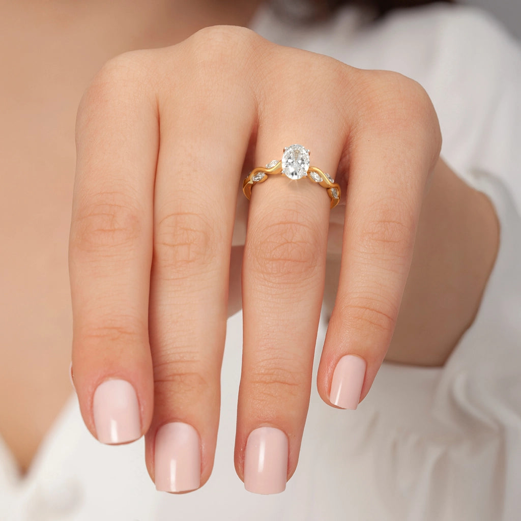 Wild Vine Solitaire Ring Image 2