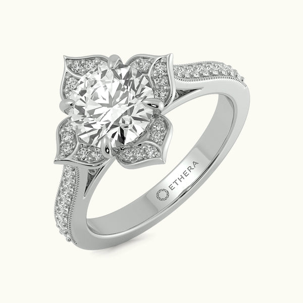 Floraison Solitaire Ring