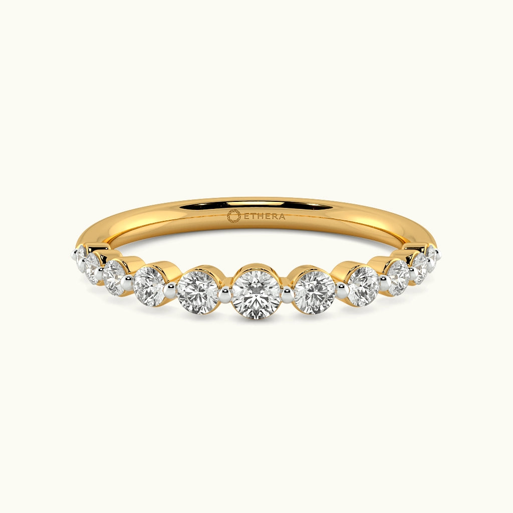 Golden Cascade Eternity Band Image 4