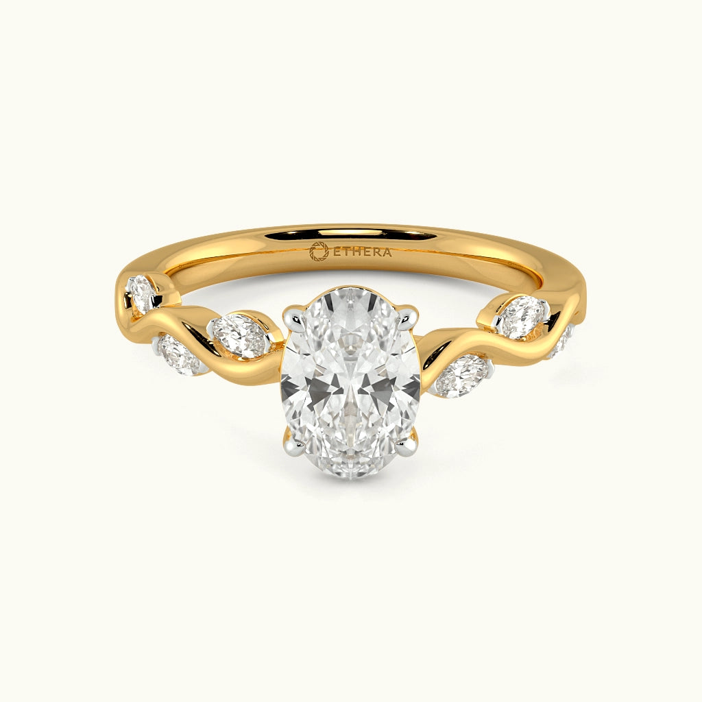 Wild Vine Solitaire Ring Image 4