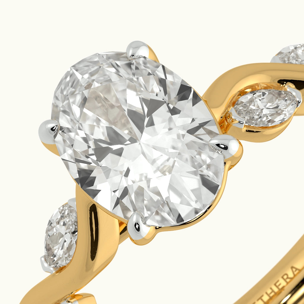 Wild Vine Solitaire Ring Image 3