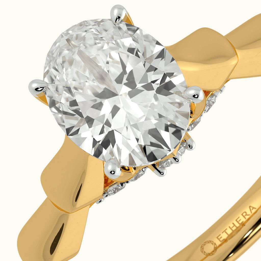 Grooved Brilliance Solitaire Ring Image 3